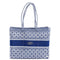 Travel Blue Aztec Stripe Tote Bag With Clutch