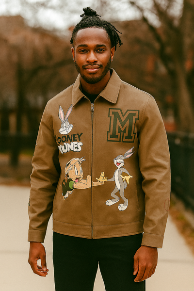 Members Only Looney Tunes Poly Mechanical Stretch Twill Jacket