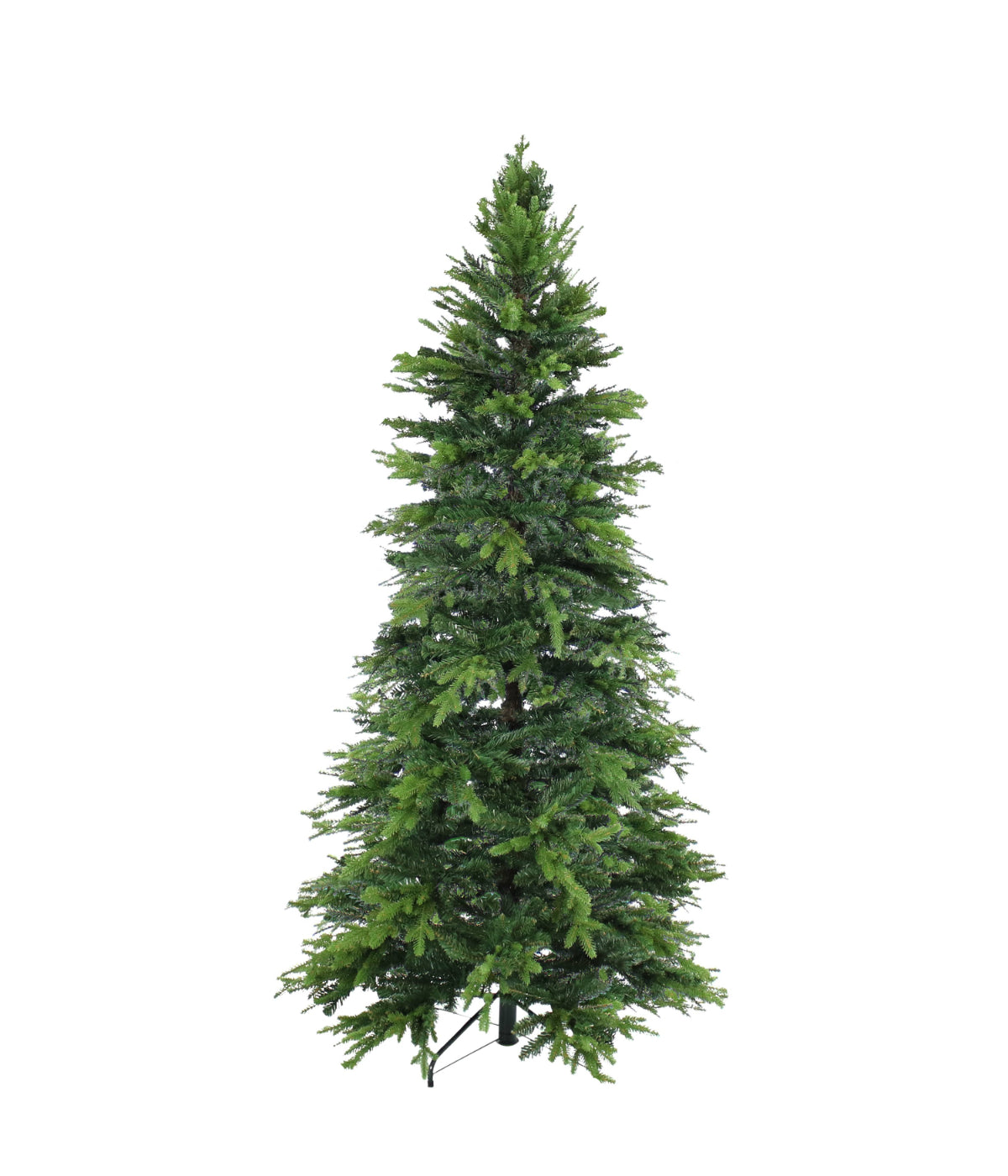  Sunnydaze Decor Slim Indoor Artificial Unlit Christmas Tree with Metal Stand - Green - Bonton