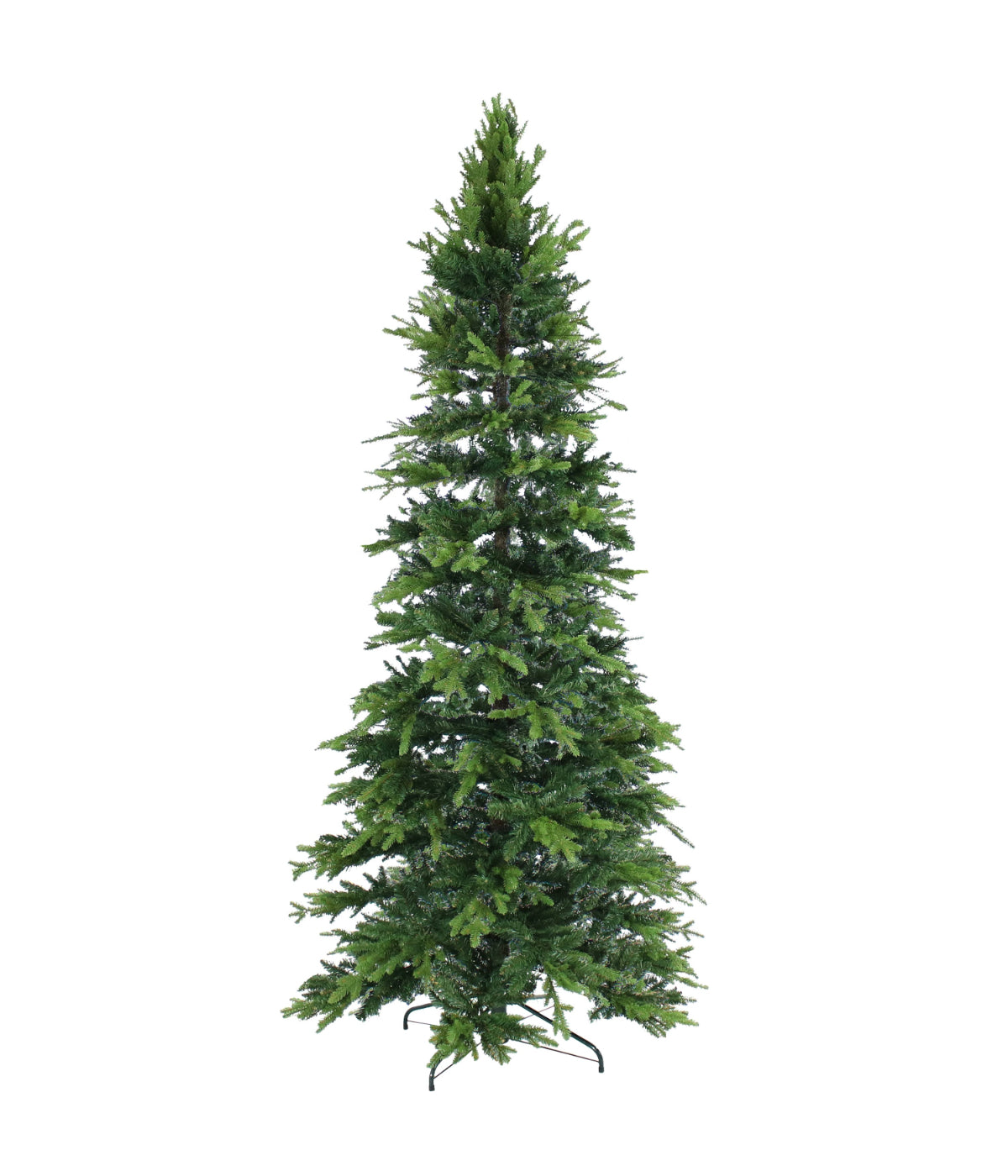  Sunnydaze Decor Slim Indoor Artificial Unlit Christmas Tree with Metal Stand - Green - Bonton