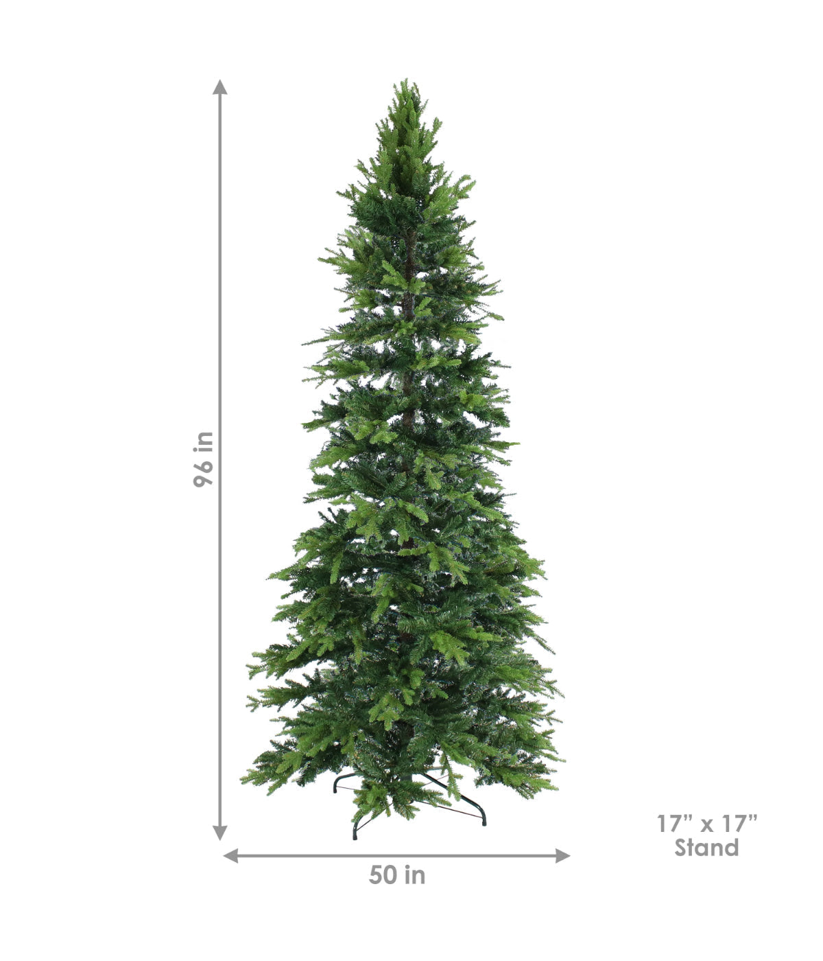  Sunnydaze Decor Slim Indoor Artificial Unlit Christmas Tree with Metal Stand - Green - Bonton