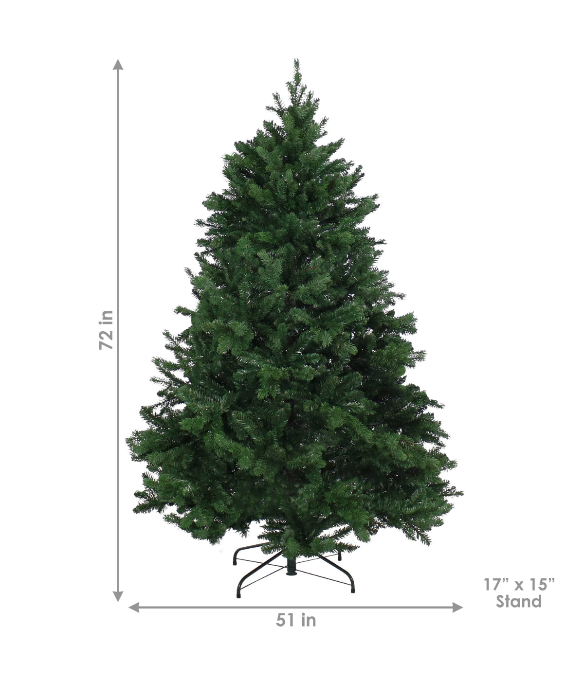  Sunnydaze Decor Majestic Pine Full Indoor Artificial Unlit Christmas Tree with Metal Stand - Green - Bonton