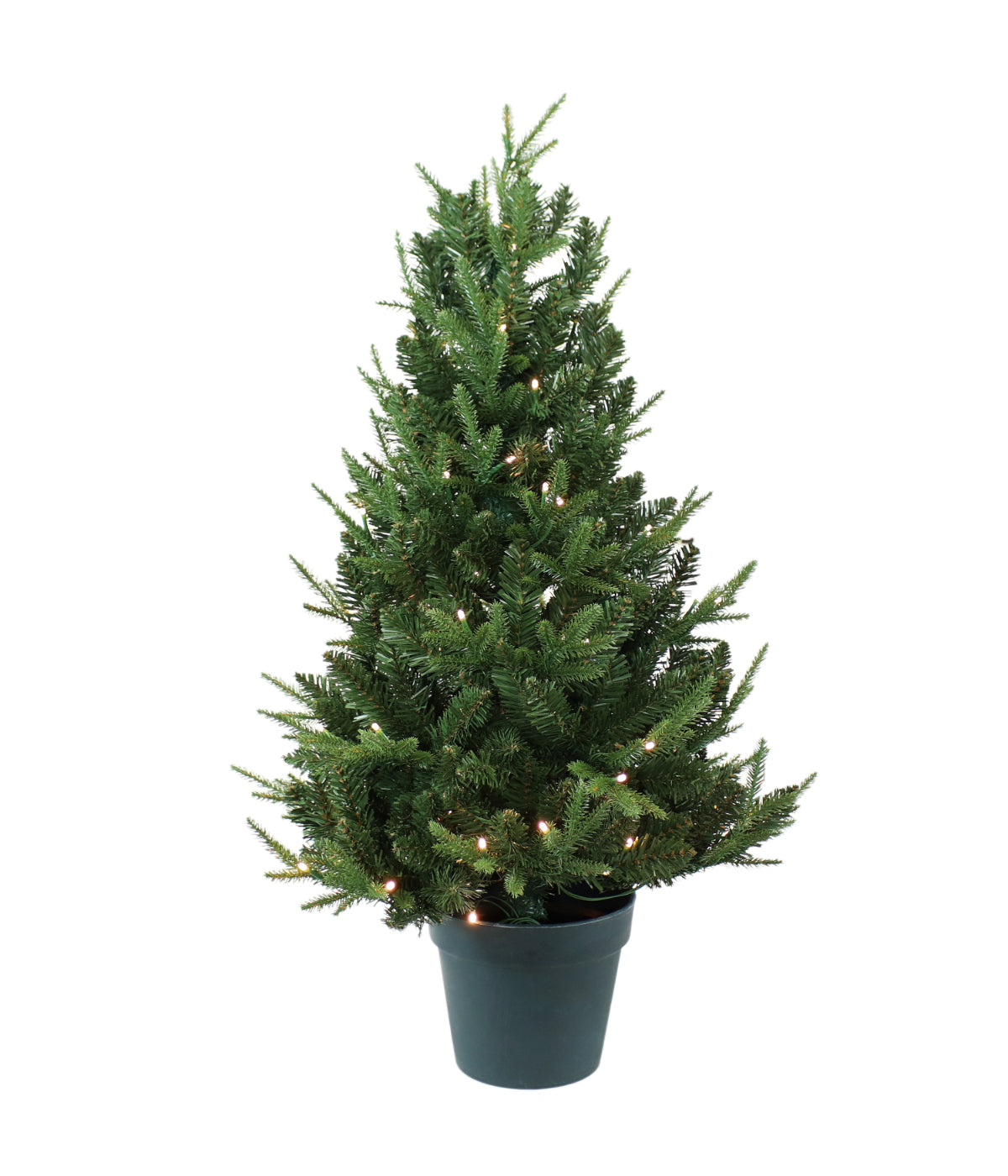  Sunnydaze Decor Christmas Pre-Lit Artificial Tree & Base with LED Lights - Green - Bonton