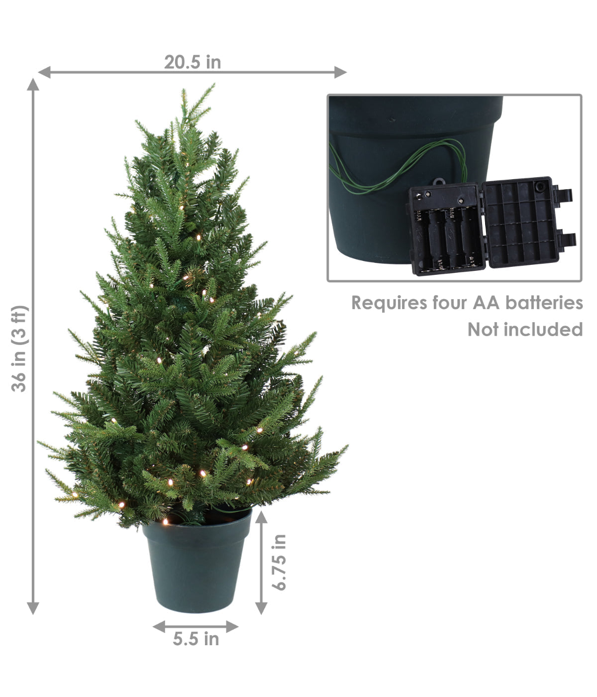  Sunnydaze Decor Christmas Pre-Lit Artificial Tree & Base with LED Lights - Green - Bonton