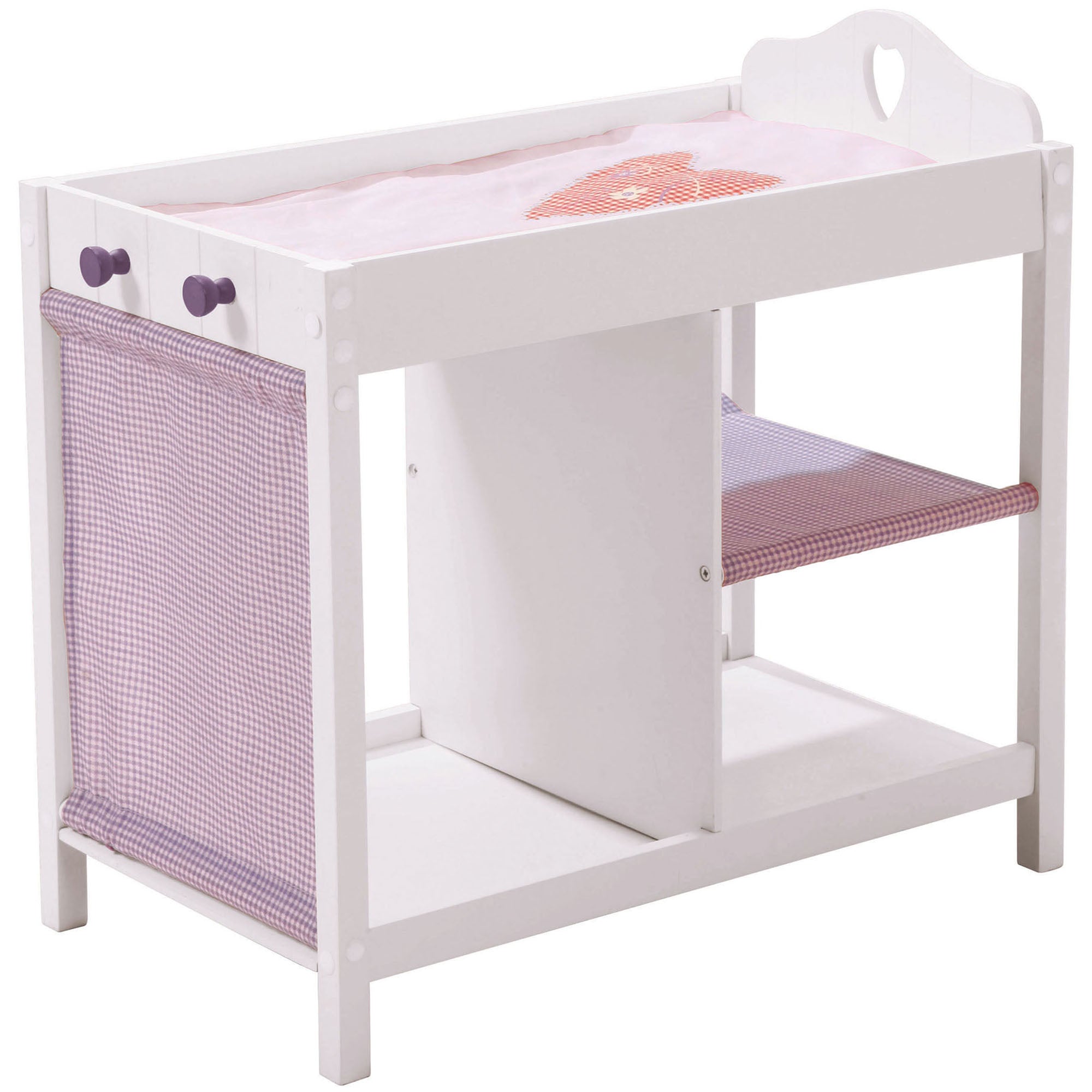  Roba-Kids Baby Doll Bed & Storage in White/Purple/Pink, Kid's 3+ - Multi - Bonton