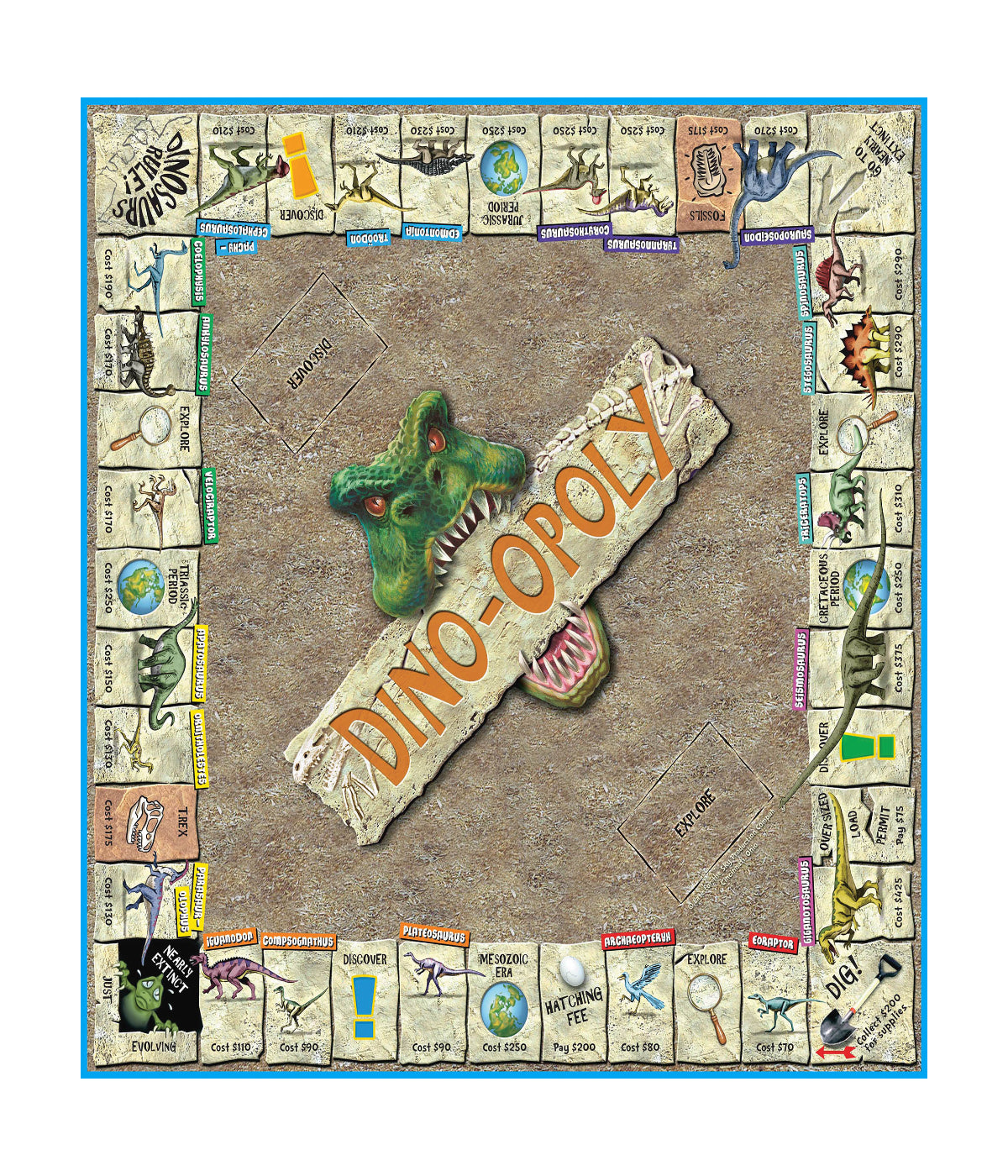  Dino-opoly Game Multi - Multi - Bonton