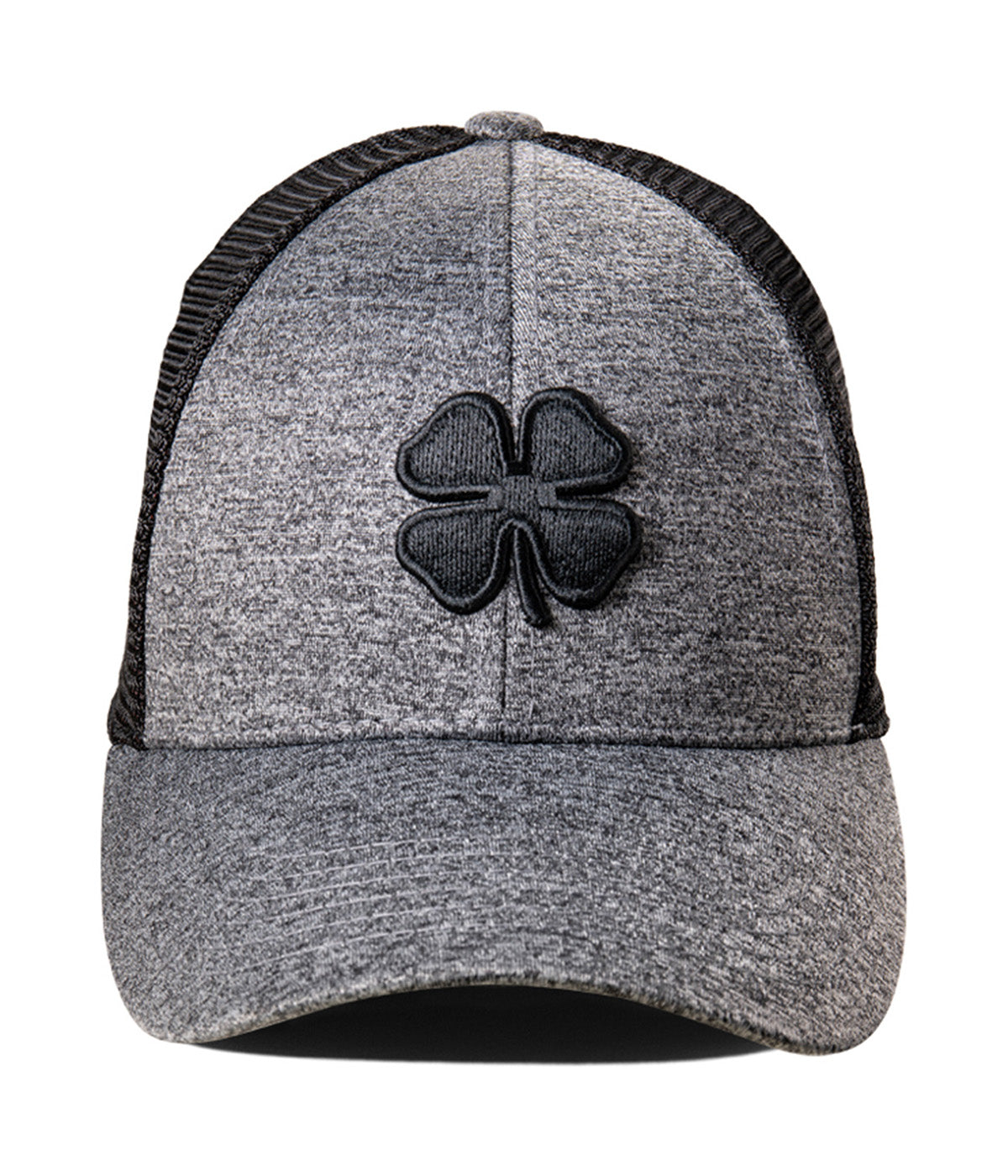  Black Clover Enterprises LLC Lucky Heather Mesh Grey Fitted Hat - Heather Grey / Black Clover - Bonton