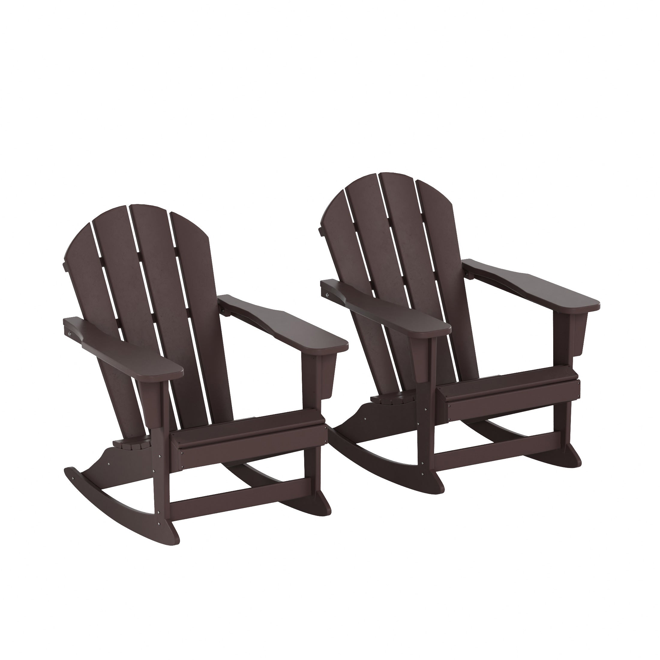  Westin Furniture Outdoor Patio Porch Rocking Adirondack Chair, Set of 2 - White - Bonton