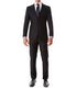  Men's Modern Fit Suits Two Piece Two Button Notch Lapel Suit Black - Black - Bonton