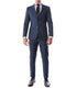  Men's Modern Fit Suits Two Piece Two Button Notch Lapel Suit Navy - Navy - Bonton