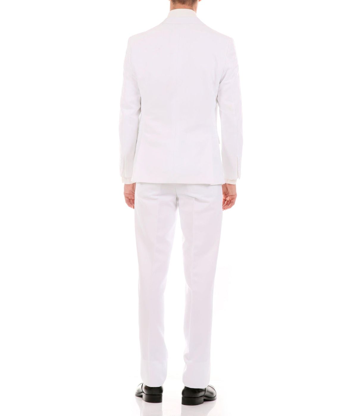  Men's Modern Fit Suits Two Piece Two Button Notch Lapel Suit White - White - Bonton