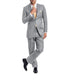  Men's Modern Fit Suits Two Piece Two Button Notch Lapel Suit Lt Grey - Lt Grey - Bonton