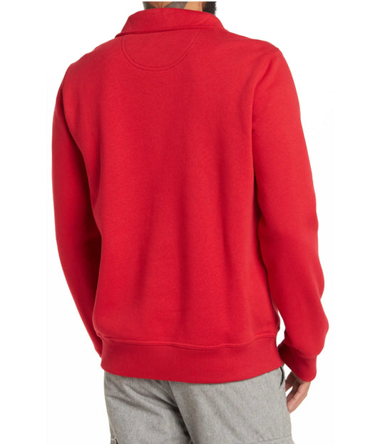 Quarter Zip Luxe Fleece Pullover Deep Red
