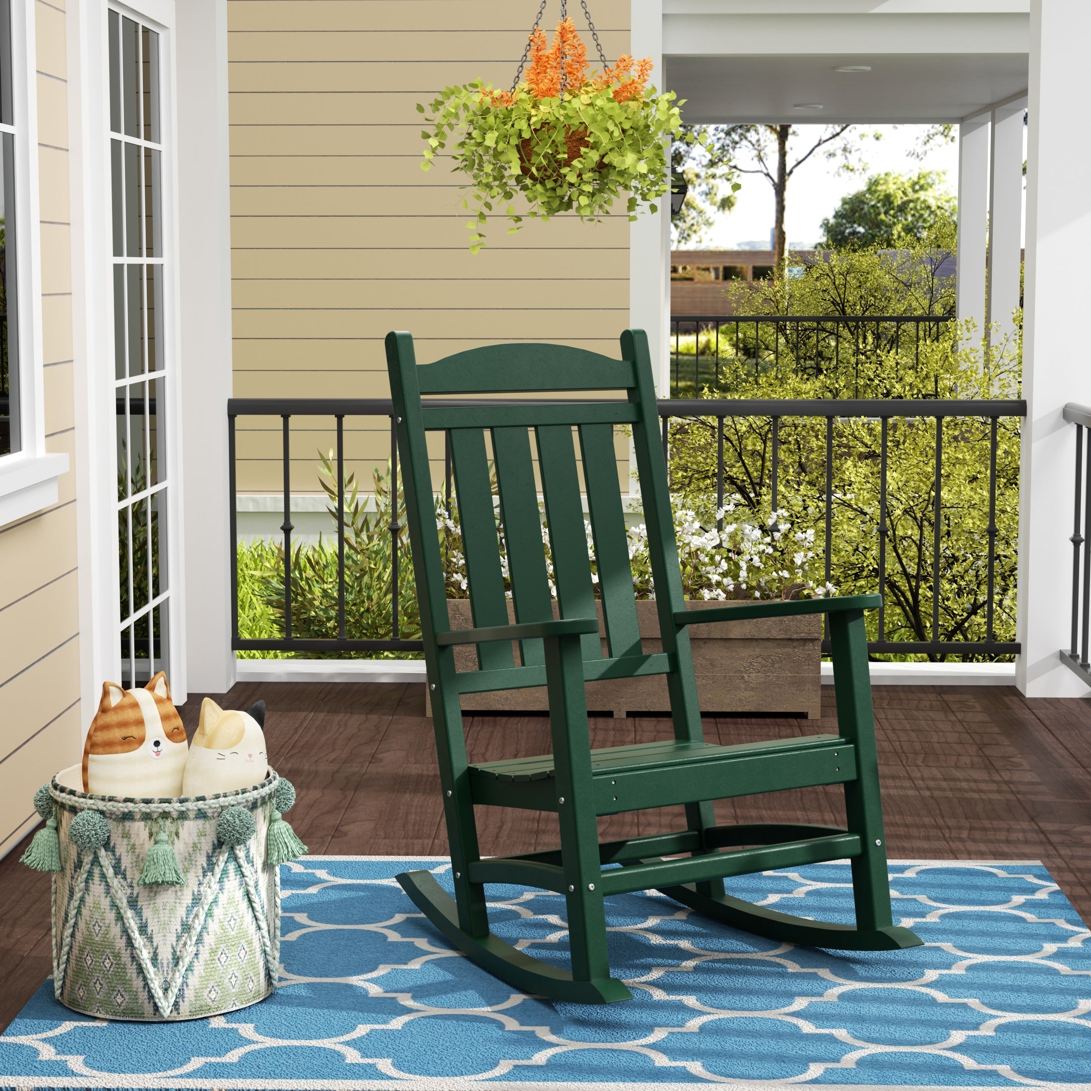  Westin Furniture Laguna Classic Porch Rocking Chair - Black - Bonton