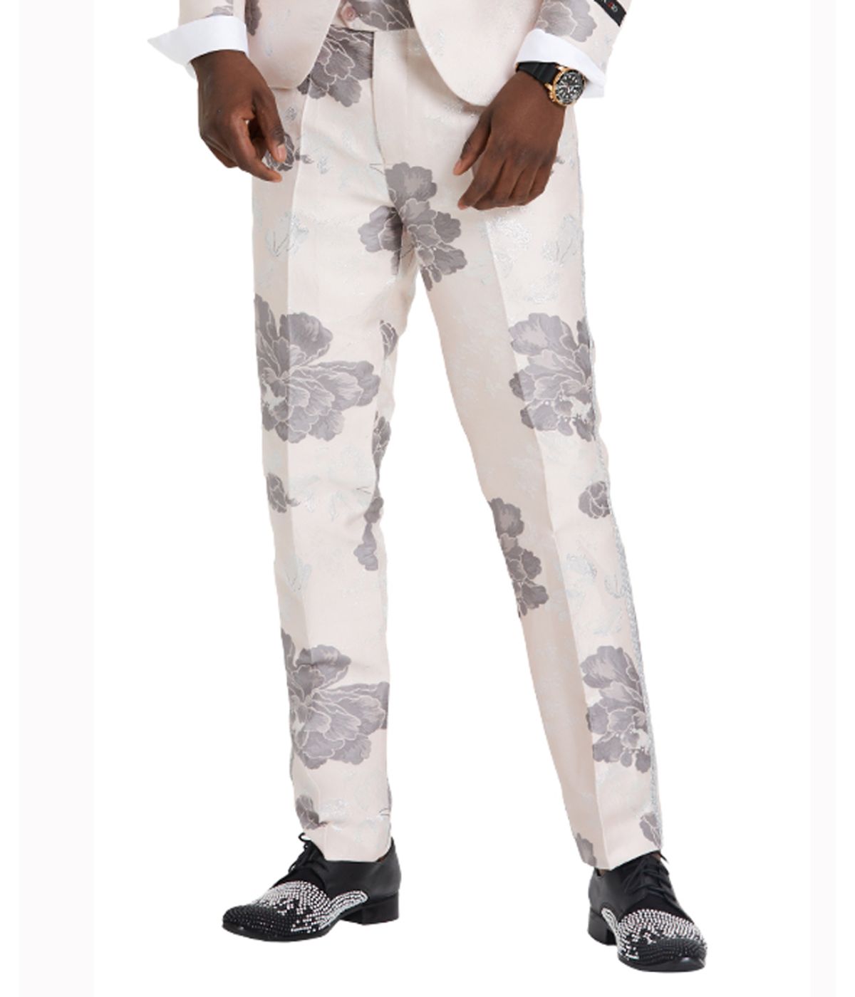  Men's Floral Suit With Matching Pants 2 PC Suits Blush - Blush - Bonton