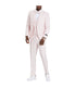  Men's One Button Polka Dot Suit With Matching Vest, Pants, & Bowtie Pink - Pink - Bonton