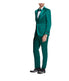  Men's Sharkskin Suit With Double Breast Vest Green - Green - Bonton