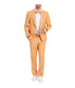  Men's One Button Suit With Wide Shawl Collar Solid Suits With Bowtie Tangerine - Tangerine - Bonton