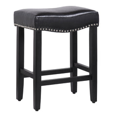 24" Upholstered Saddle Seat Single Counter Stool