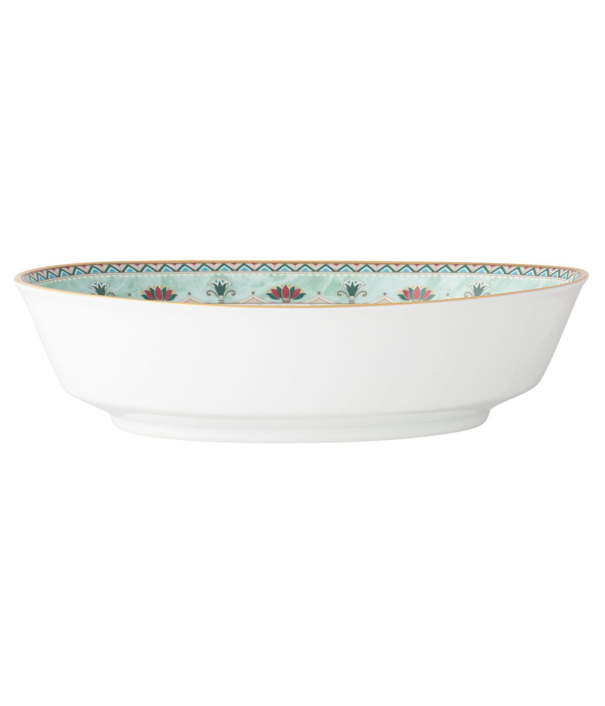  Noritake Serene Garden Oval Vegetable Bowl - Green - Bonton