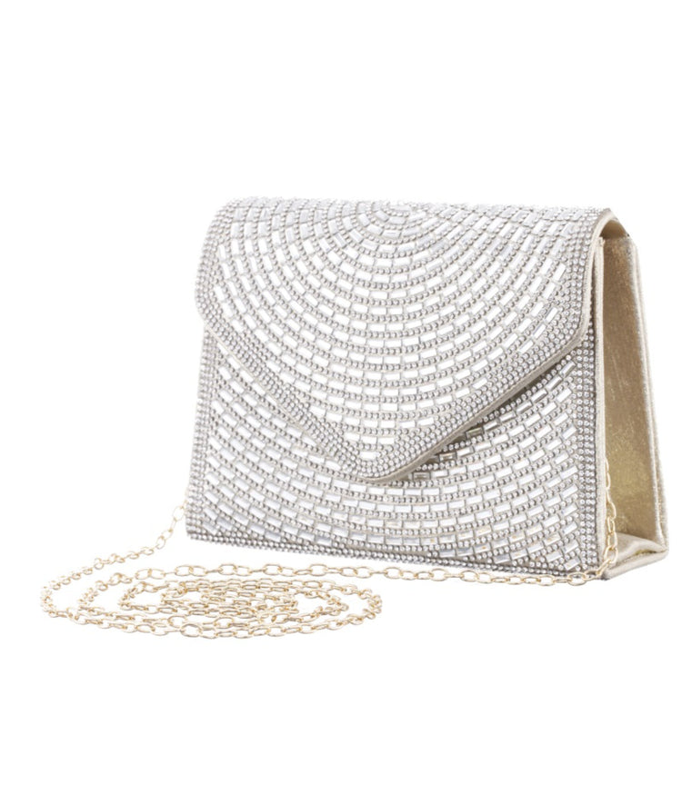 Coda Crystal Embellished Crossbody Bag Gold