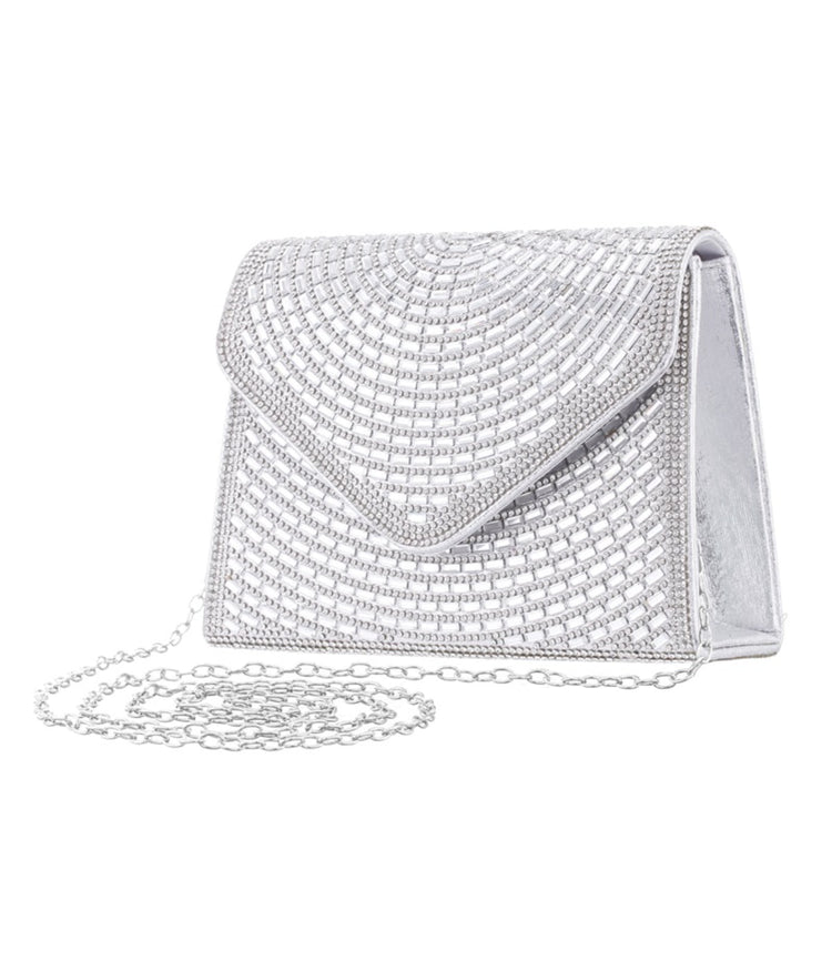 Coda Crystal Embellished Crossbody Bag Silver