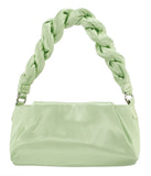 Criss Puffed Braided Strap Shoulder Bag Lime