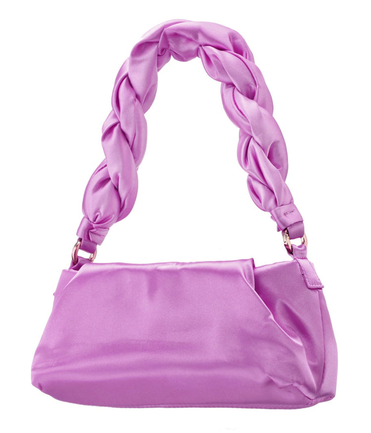 Criss Puffed Braided Strap Shoulder Bag Ultra Pink