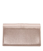 Elleme Pleated Flap Clutch With Crystal Inset Taupe