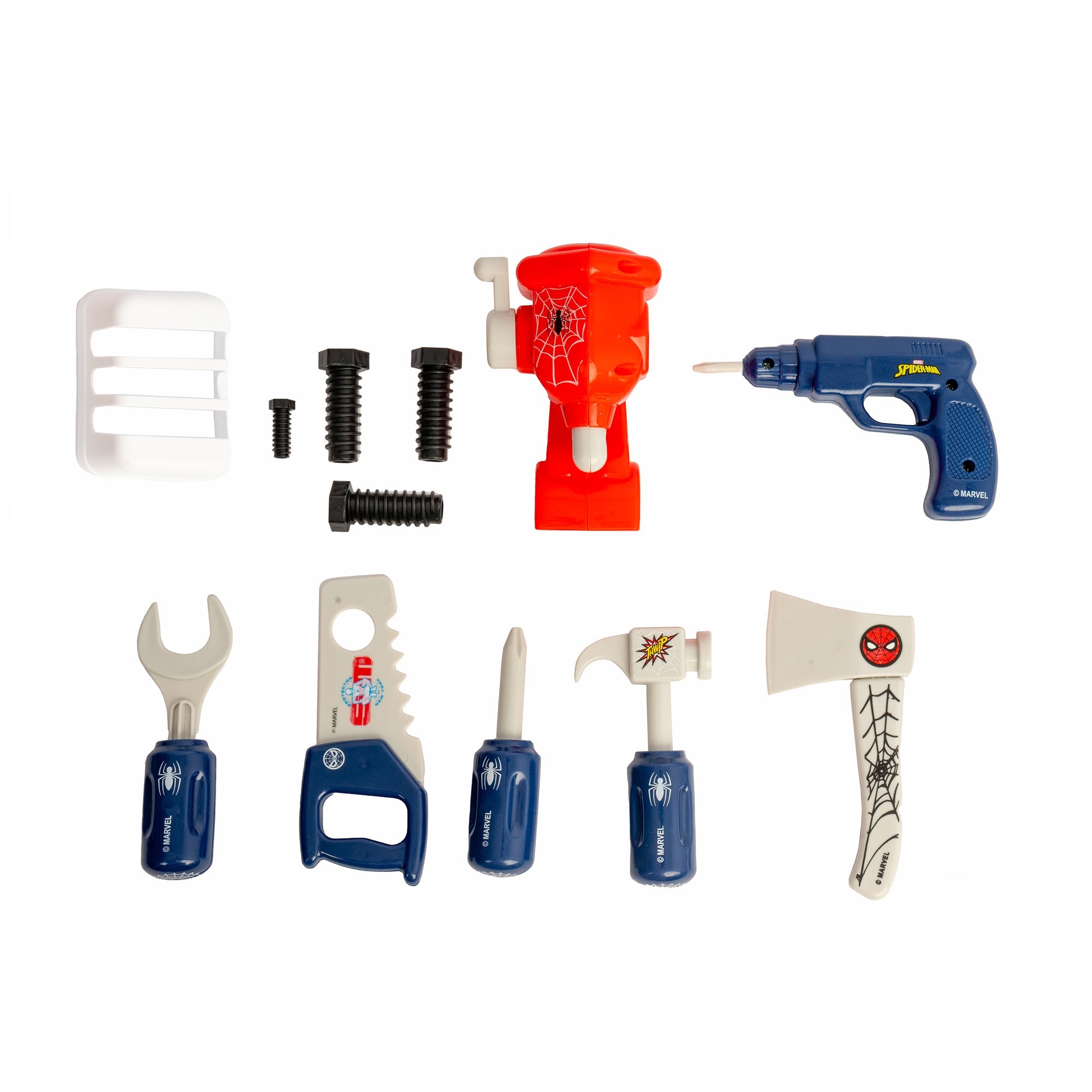  HobbyTron SpiderMan Handyman Backpack 18 Piece Tool Set - Default Title - Bonton