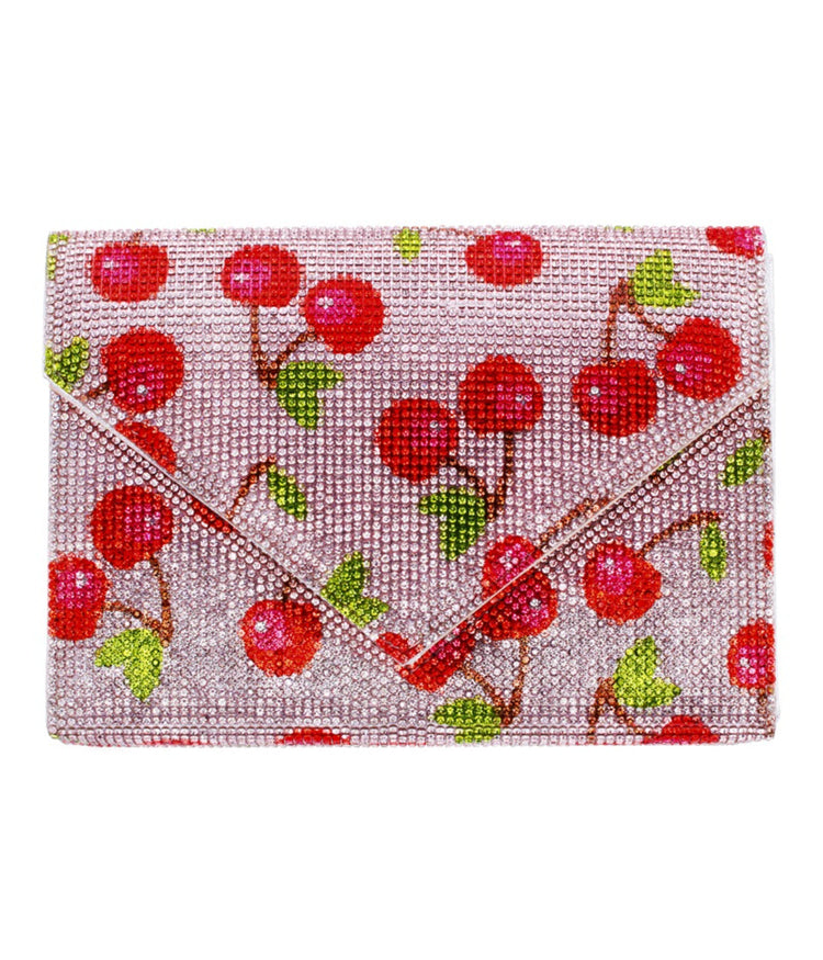 Snickle Fruit Print Crossbody Bag Cherry Pink Multi