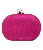 Xio All Over Crystal Minaudiere Fantasy Pink
