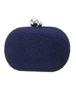 Xio All Over Crystal Minaudiere Navy