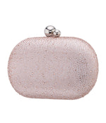 Xio All Over Crystal Minaudiere Pearl Rose