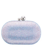 Xio All Over Crystal Minaudiere White Ab