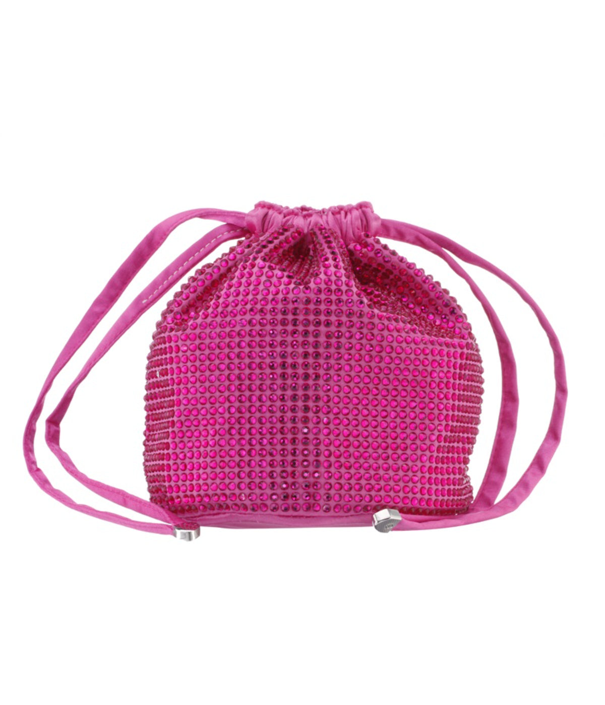 Zeny All Over Crystal Drawstring Bag Fantasy Pink