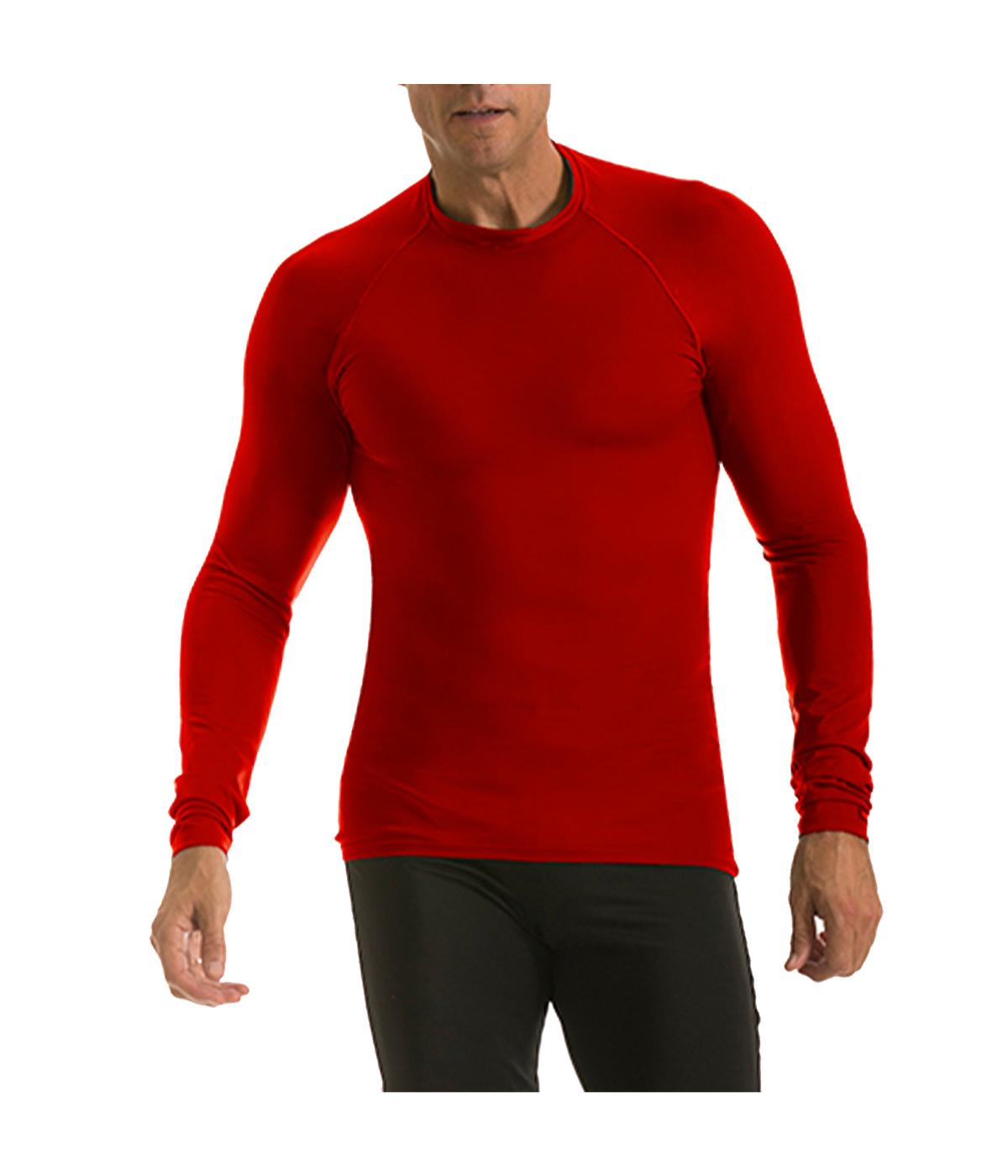  Insta Slim Long Sleeve Raglan T-shirt - Red - Bonton