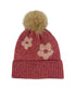  Flower Pom Beanie - Pink - Bonton