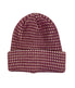  Checkered Cuff Beanie - Plum - Bonton