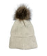  Chenille Pom Beanie - Ivory - Bonton