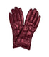  Vegan Suede Glove - Burgundy - Bonton