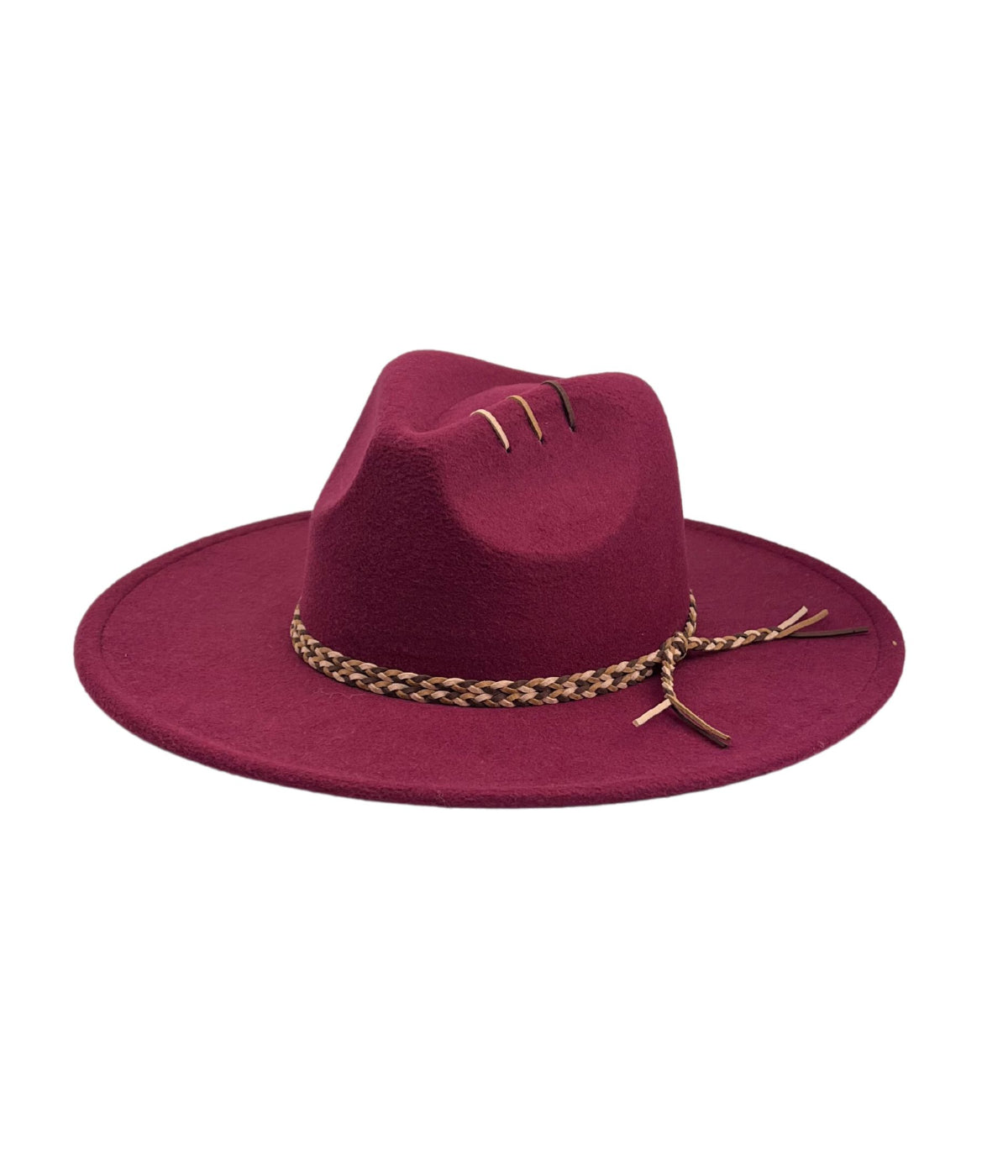  Felt Panama Hat 2 - Burgundy - Bonton