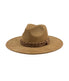  Vegan Suede Panama Hat - Camel - Bonton