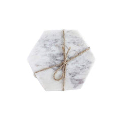 Marble Hexagon Coasters - Set of 4