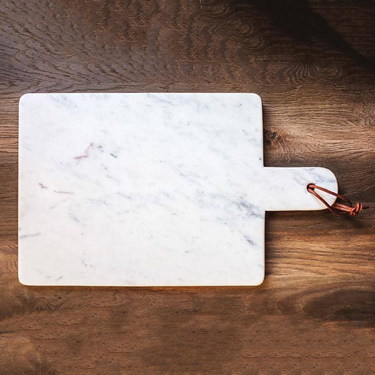 Marble Paddle Cheese Board White