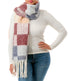  Checkered Scarf 1 - Burgundy - Bonton