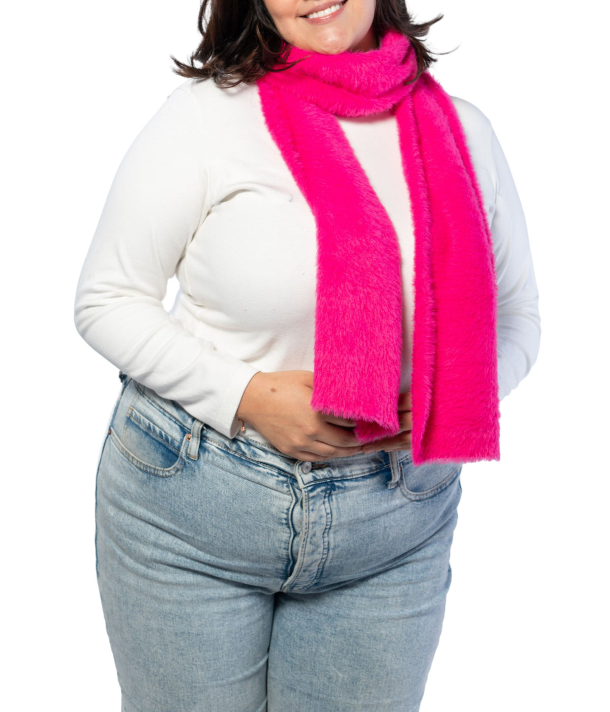  Eyelash Scarf - Hot Pink - Bonton