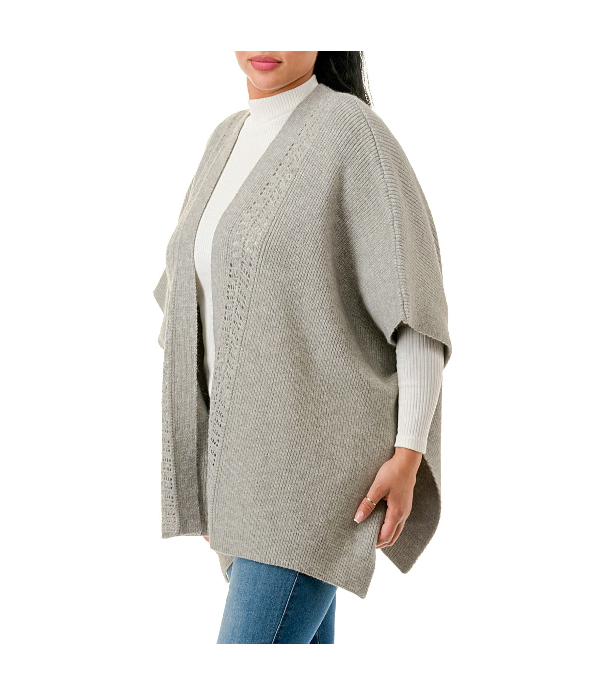  Knit Topper - Heather Grey - Bonton