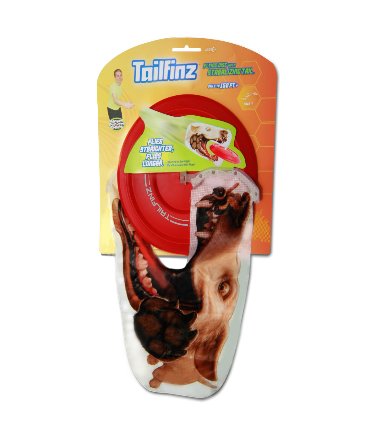  Tailfinz Flying Disc with Stabilizing Tail Multi - Multi - Bonton