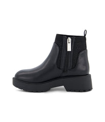 Heidi Chelsea Cristaled Knit Boot Black